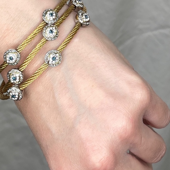 Cable/Rope Bangle with Evil Eye - Picture 14 of 15